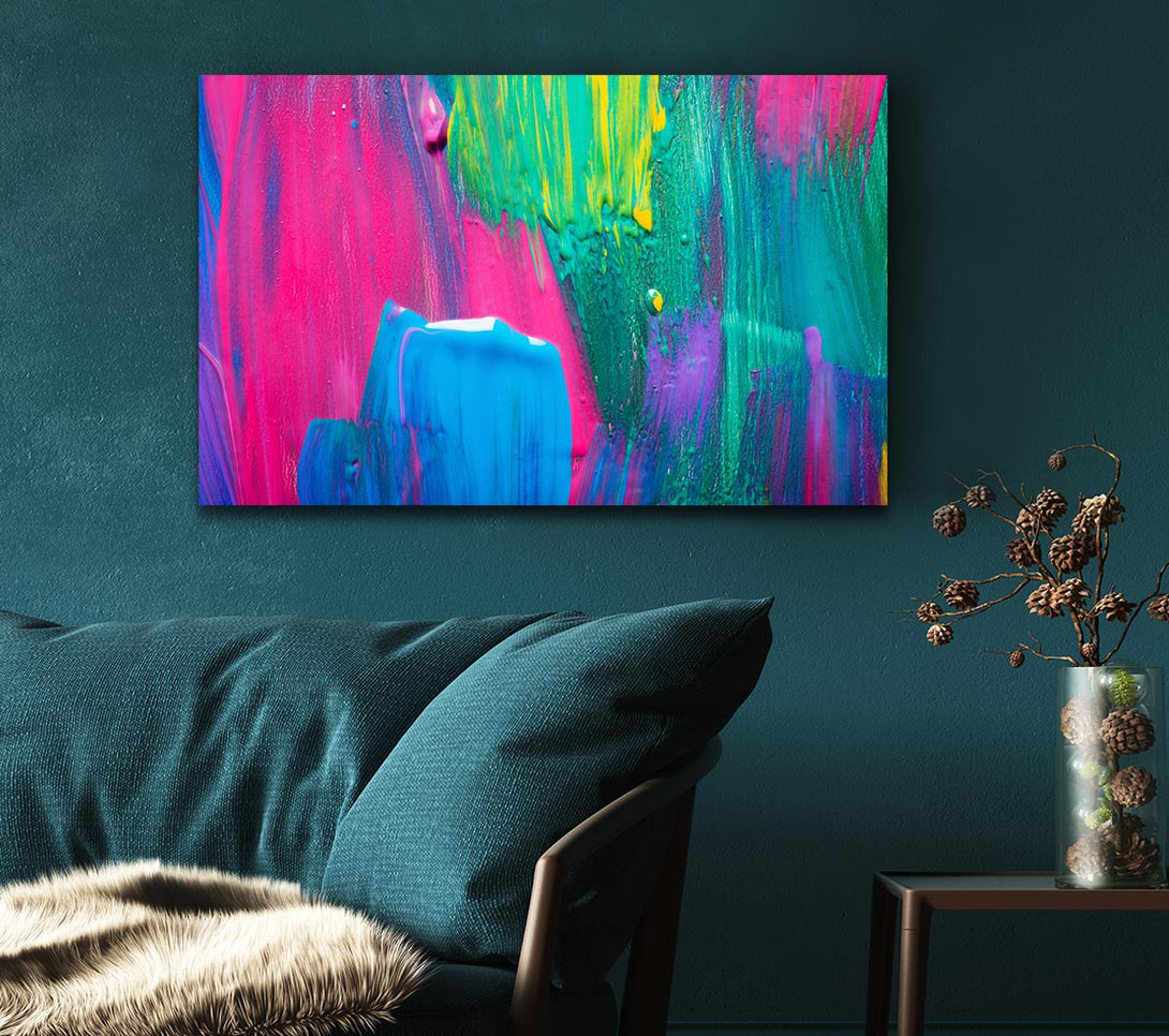  A Canvas Print of Bold paint strokes Canvas Wall Art