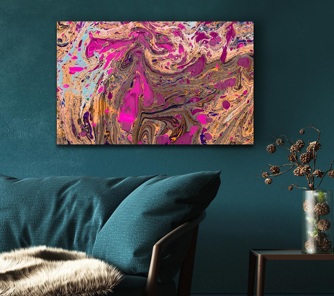  A Canvas Print of Oily Paint flows Canvas Wall Art