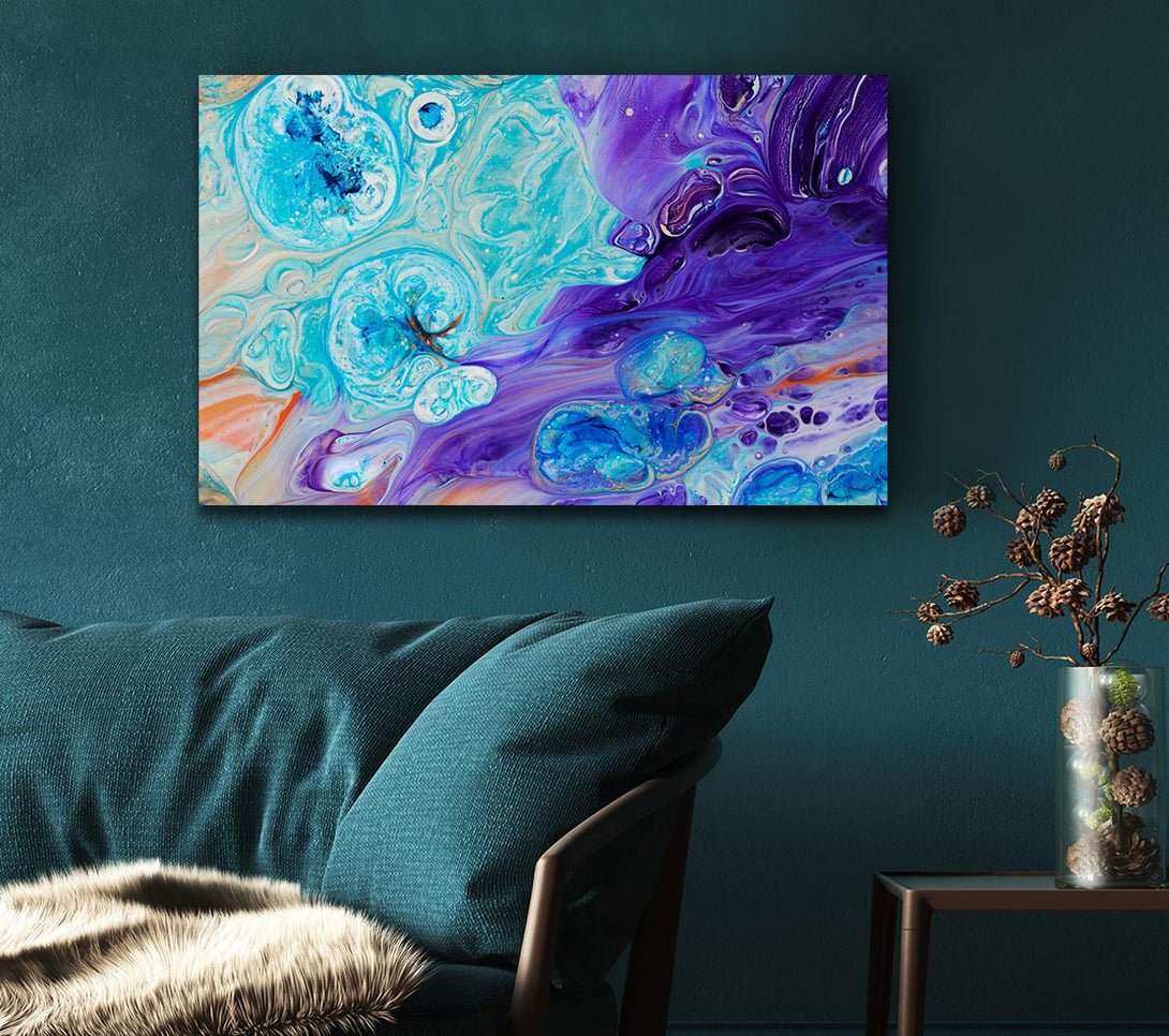  A Canvas Print of Bath bomb of colour Canvas Wall Art