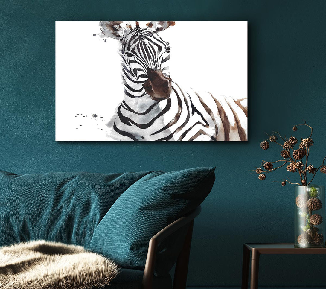  A Canvas Print of Zebta Splatter Canvas Art