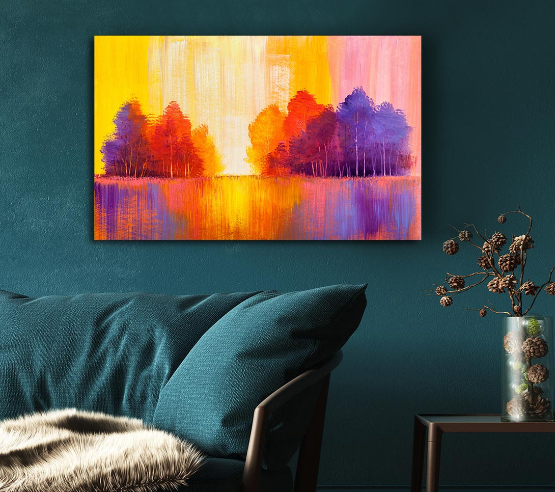  A Canvas Print of Streams Of Colour Forest Canvas Art