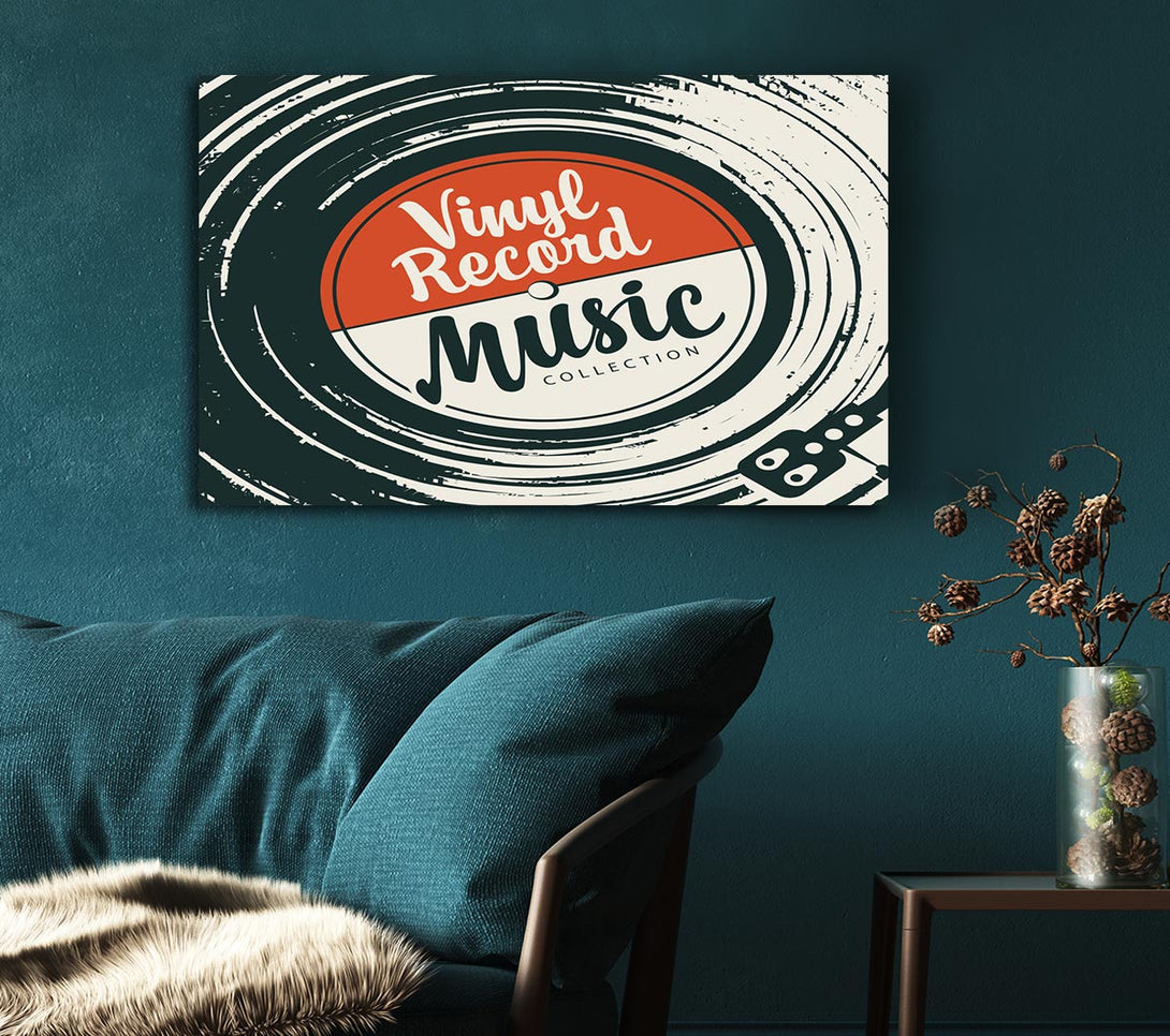  A Canvas Print of Vinyl Record Music Canvas Print