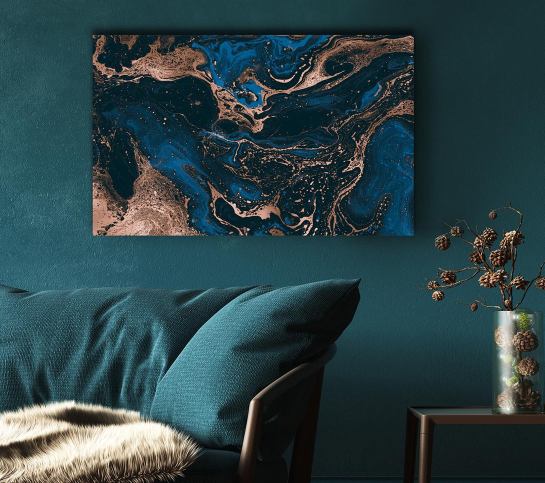  A Canvas Print of Ocean Oils And Bronze Canvas Wall Art