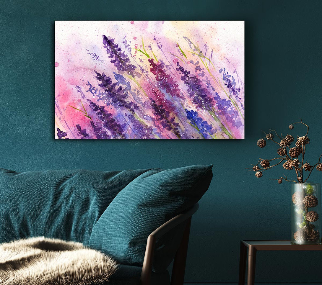 A Canvas Print of Lavender Colour Splash Canvas Print