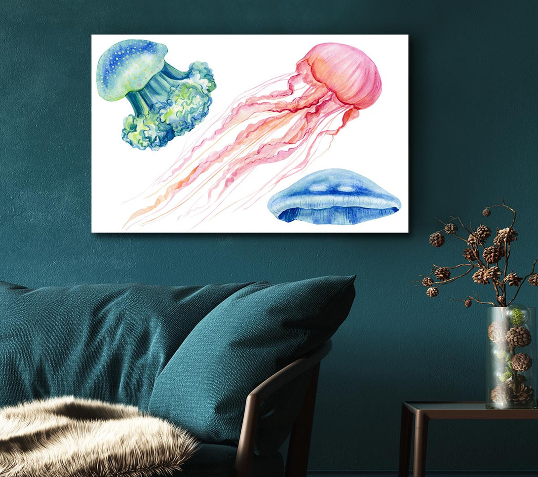  A Canvas Print of The Jellyfish Of The Sea Canvas Wall Art