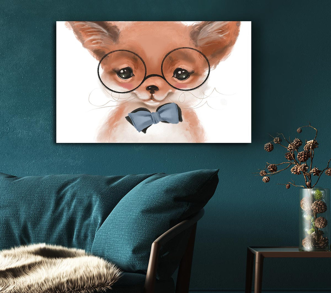  A Canvas Print of Little Puppy Glasses Canvas Print