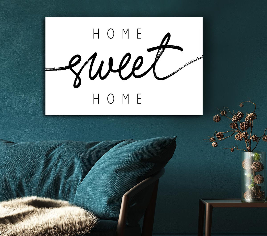  A Canvas Print of Home Sweet Home Quirky Canvas Wall Art