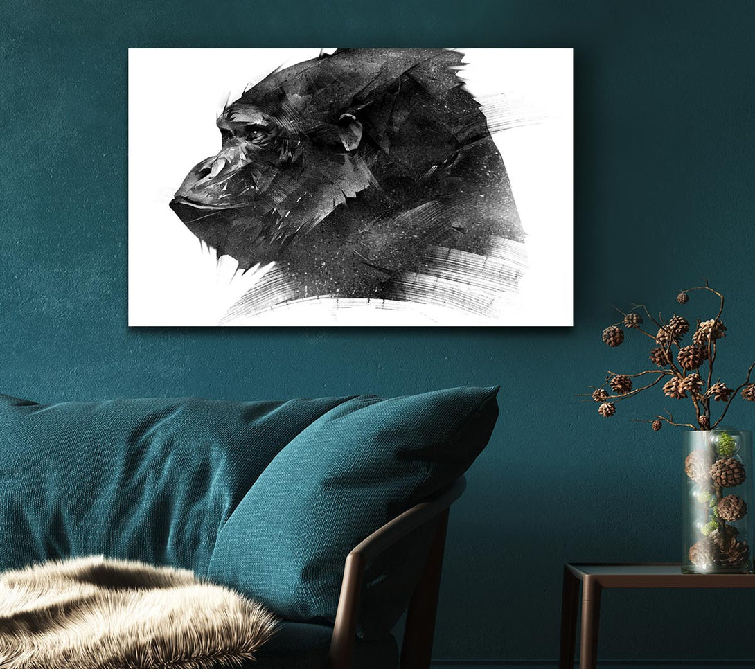  A Canvas Print of Washed Out Gorilla Canvas Art