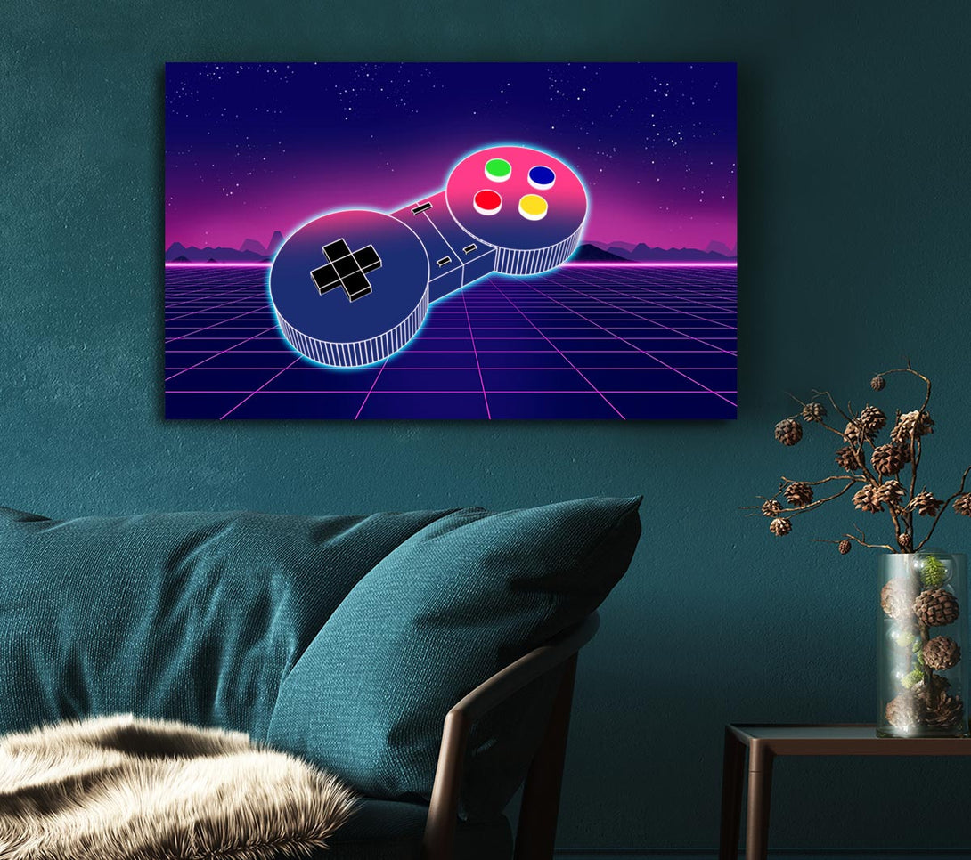  A Canvas Print of Retro Game Controller Canvas Print
