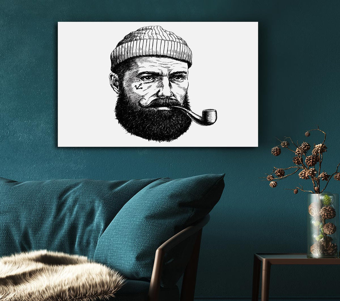  A Canvas Print of Hipster Smoker Canvas Wall Art