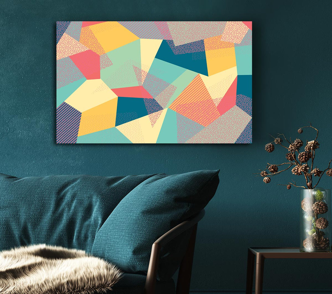  A Canvas Print of Abstract Triangles Canvas Print