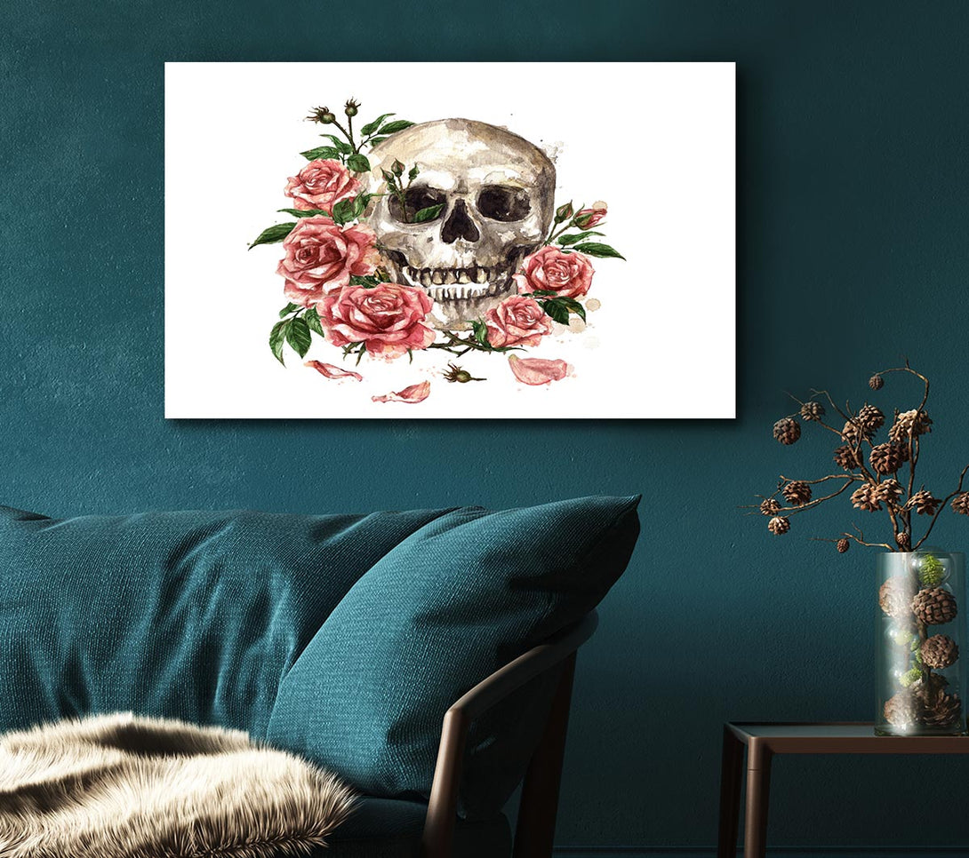  A Canvas Print of The Floral Skull Canvas Wall Art
