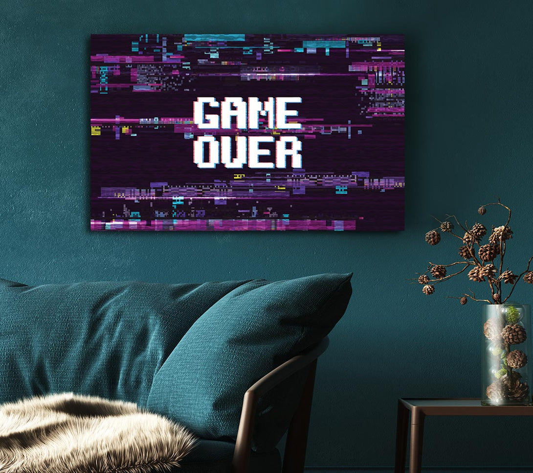  A Canvas Print of Game Over Canvas Art