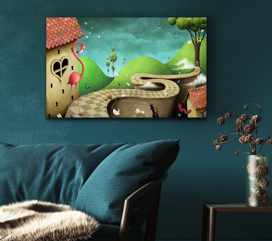  A Canvas Print of Alice In Wonderland Road Canvas Art