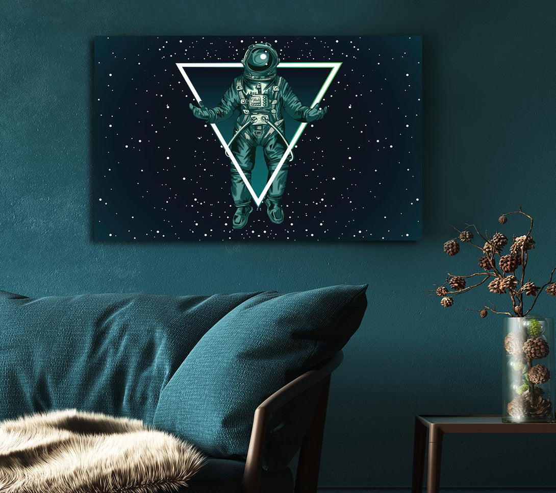  A Canvas Print of Triangle Space Man Canvas Print