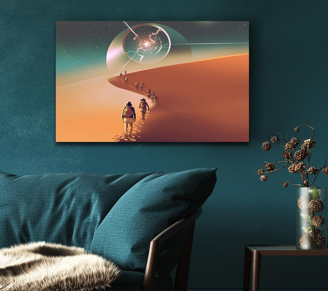  A Canvas Print of Walking To The Fallen Star Canvas Wall Art