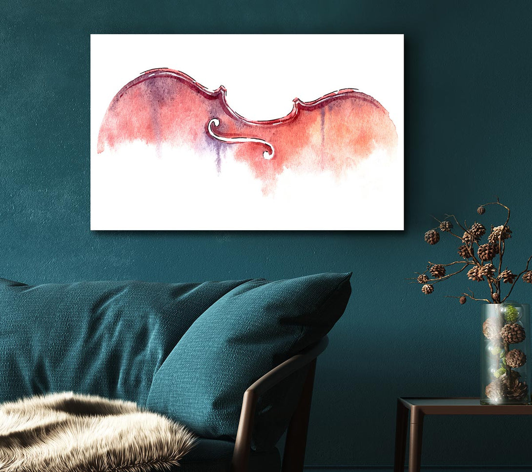  A Canvas Print of Violin Half Art Canvas Wall Art