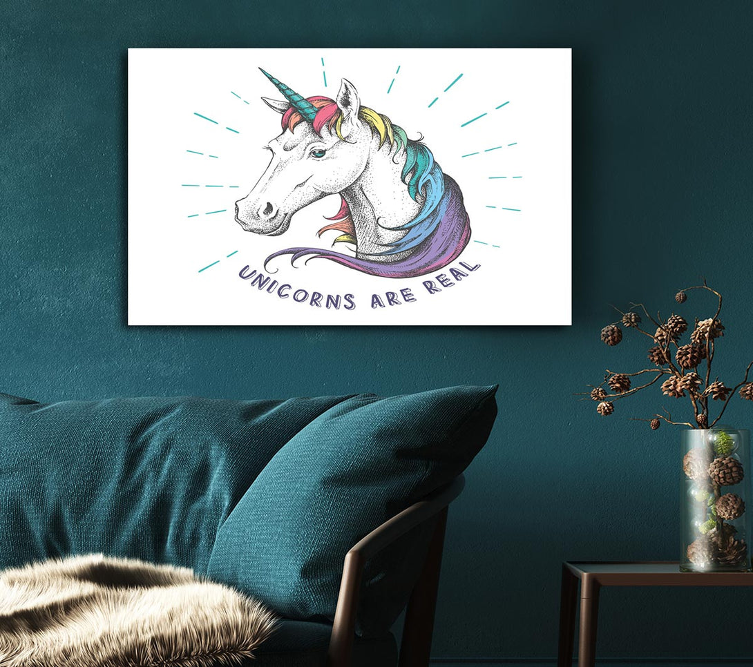  A Canvas Print of Unicorns Are Real Canvas Art