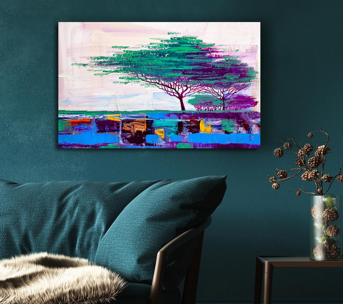  A Canvas Print of Stunning African Horizon Paint Canvas Art