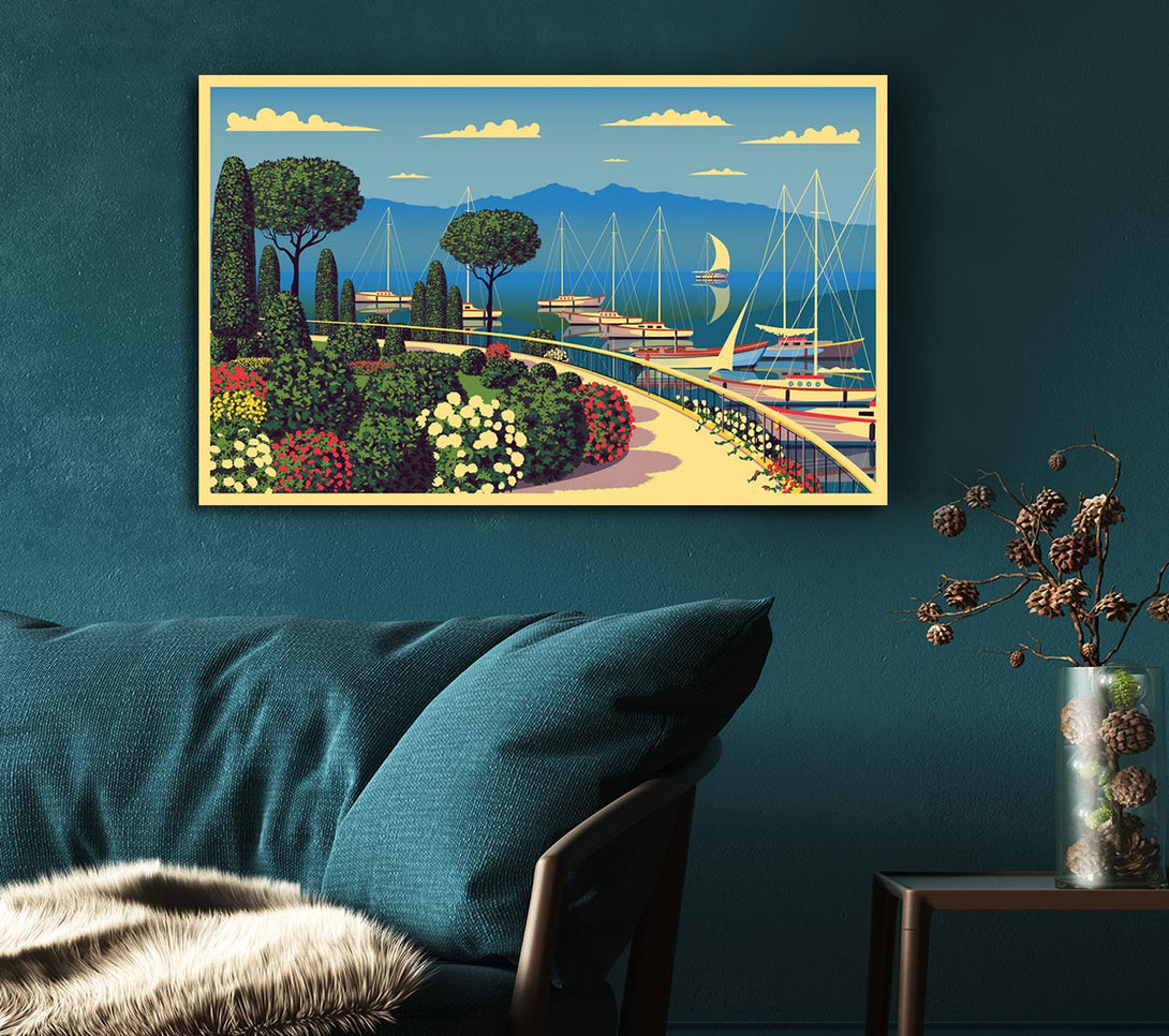 A Canvas Print of Vintage Travel Poster Canvas Print