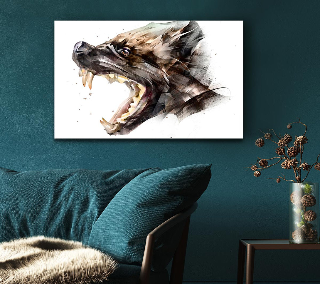  A Canvas Print of Hyena Head Canvas Wall Art