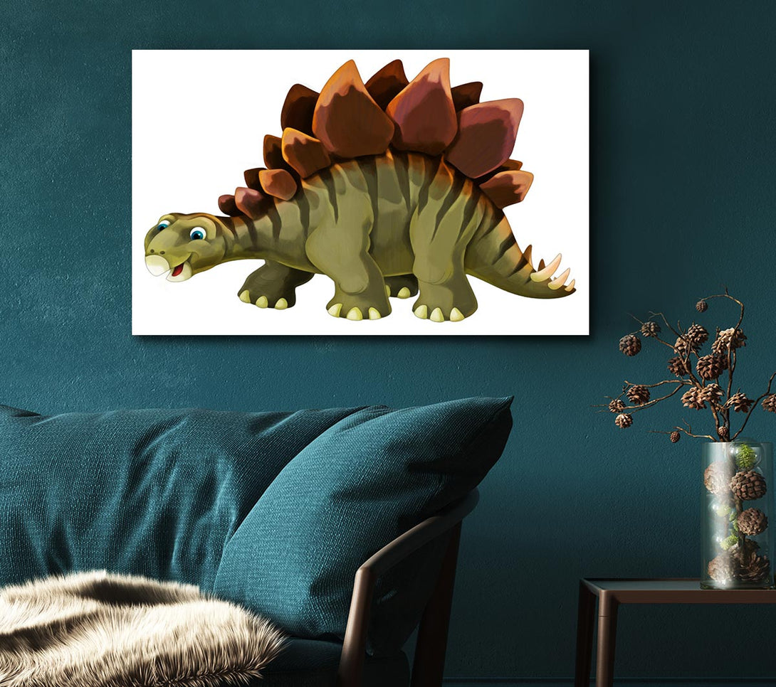  A Canvas Print of The Happy Stegosaurus Canvas Art