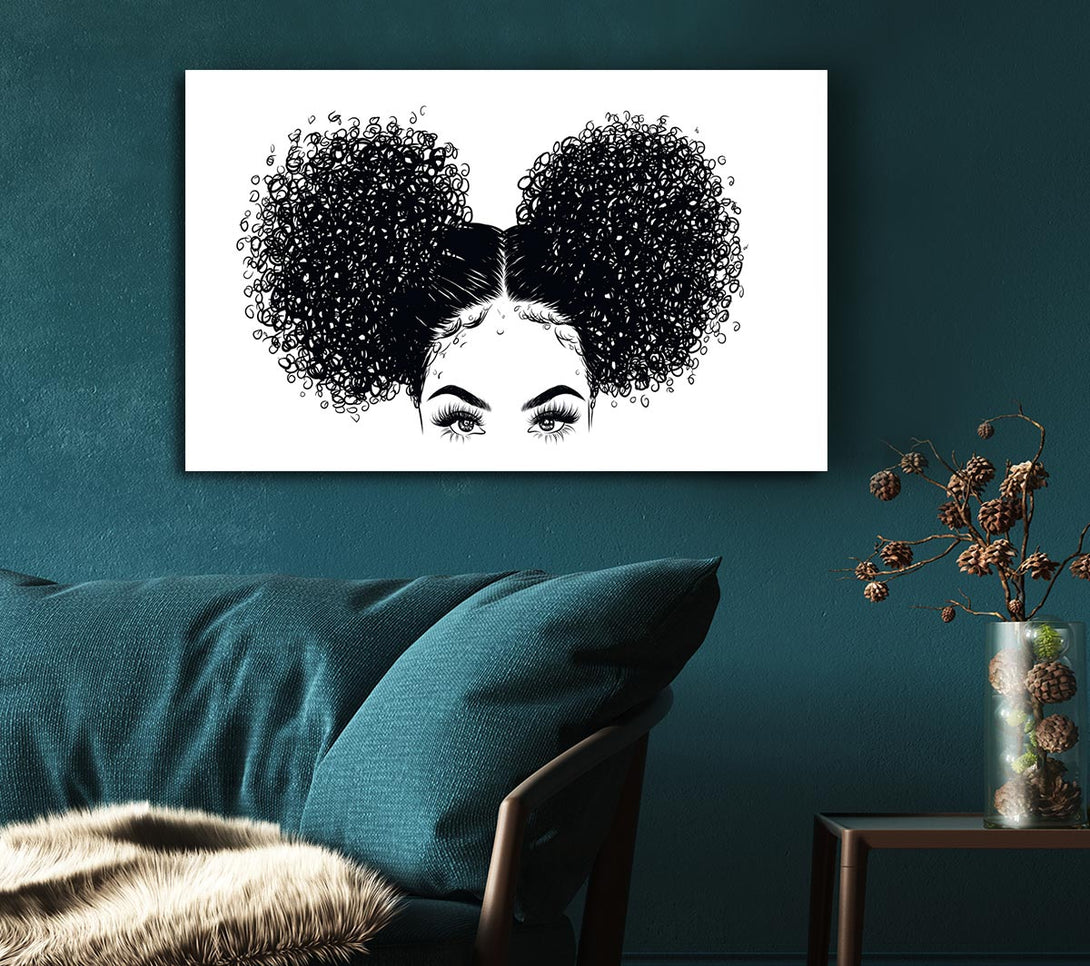  A Canvas Print of Funk Hair Woman Canvas Wall Art