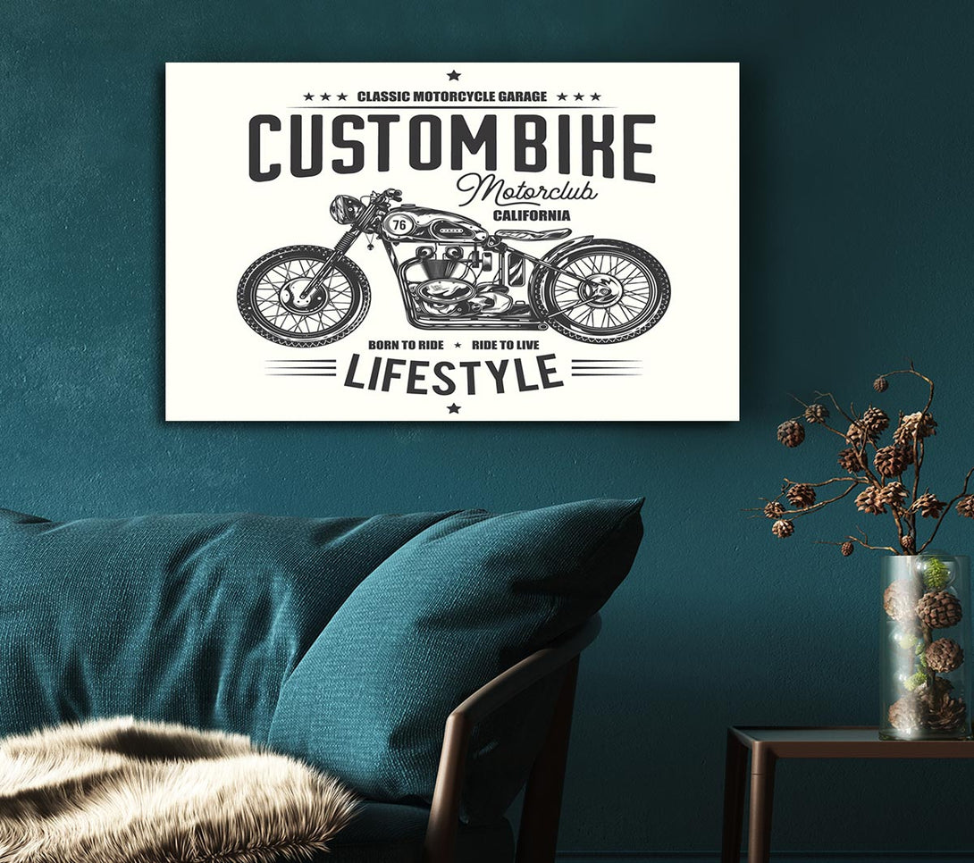  A Canvas Print of Custom Bike Motor Club Canvas Print