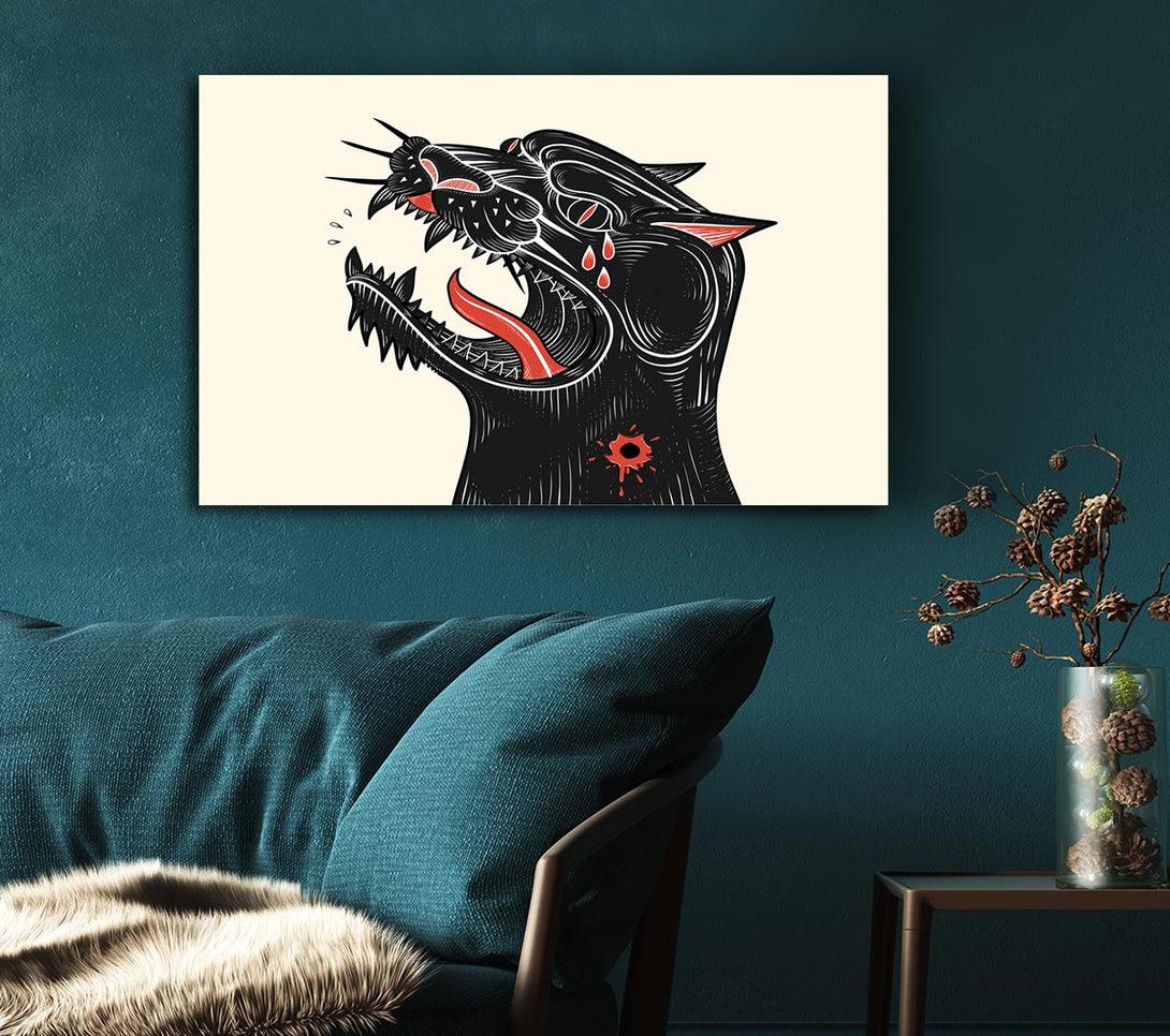  A Canvas Print of Tattoo Jaguar Canvas Wall Art