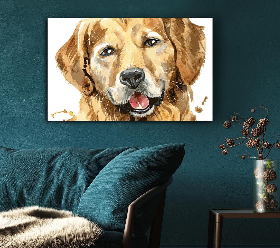  A Canvas Print of Labrador Happiness Canvas Wall Art