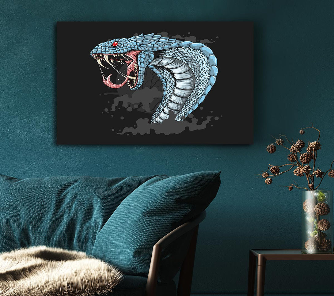  A Canvas Print of Scary Cobra Teeth Canvas Wall Art