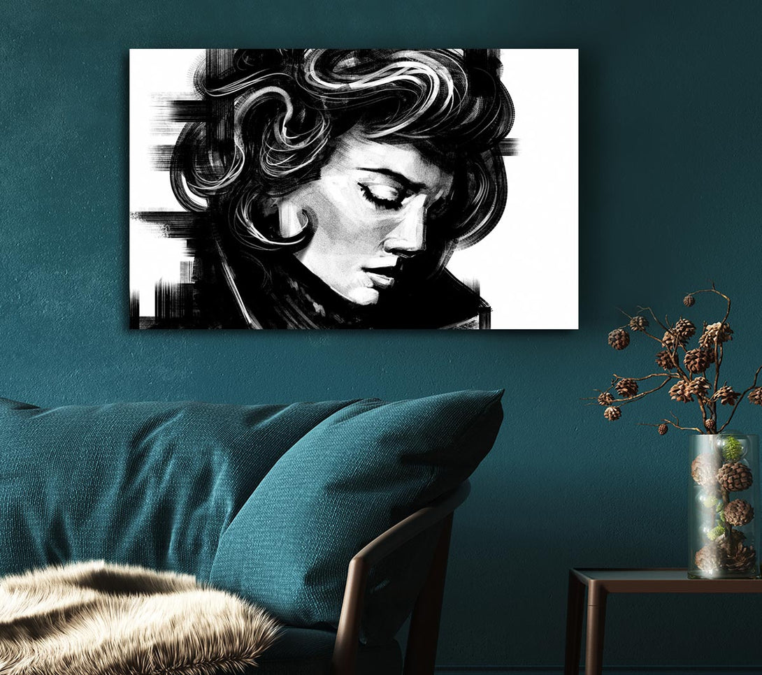  A Canvas Print of In The Dark Looking Down Canvas Wall Art