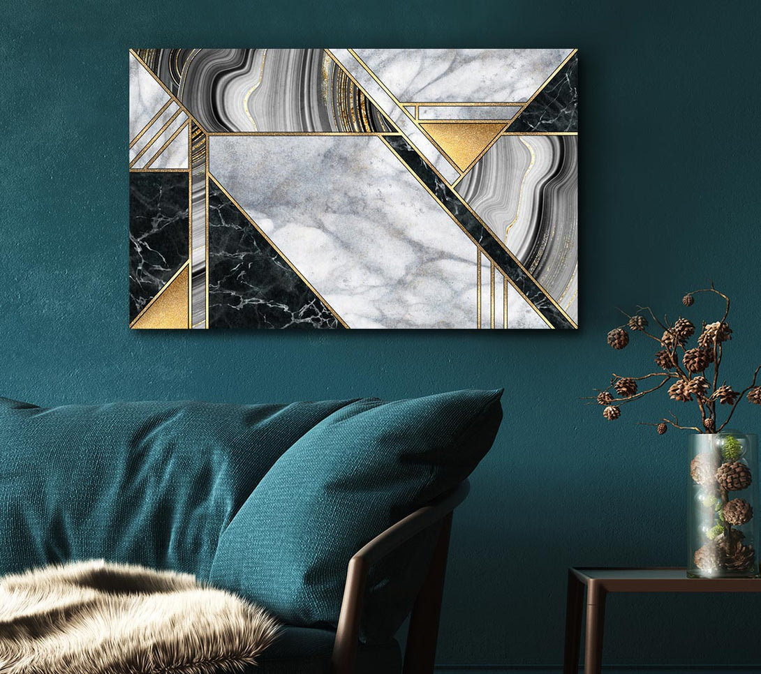  A Canvas Print of Triangles Of Marble Canvas Art