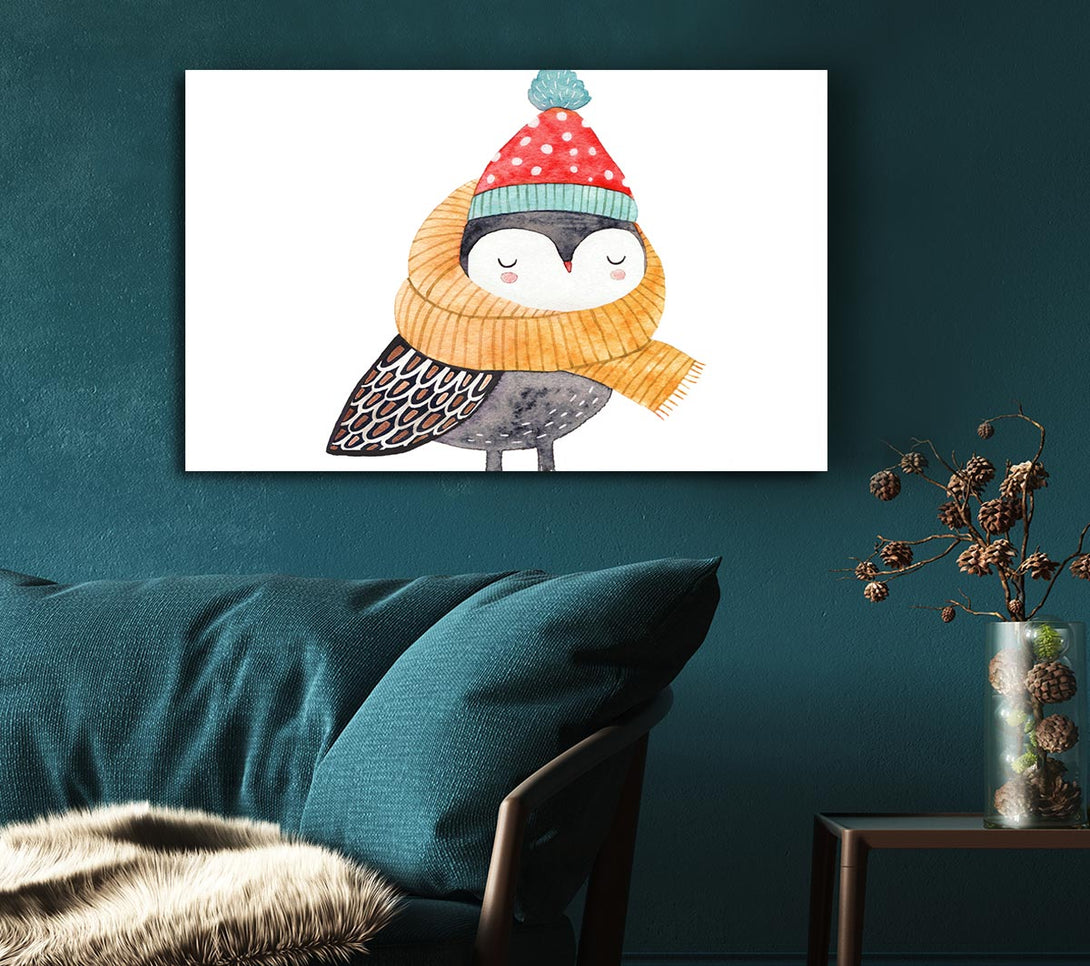  A Canvas Print of Ready For Winter Bird Canvas Print