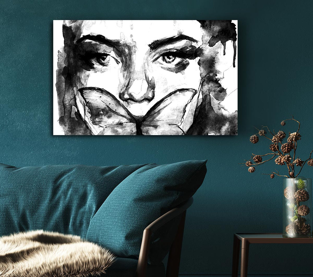  A Canvas Print of The Butterfly Mouth Canvas Print