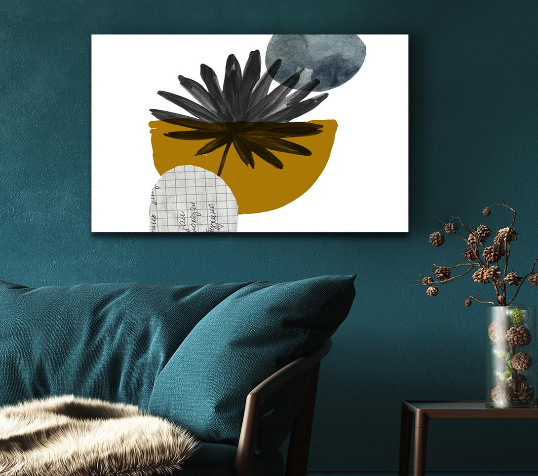  A Canvas Print of Mid Century Modern Branch Shapes Canvas Art