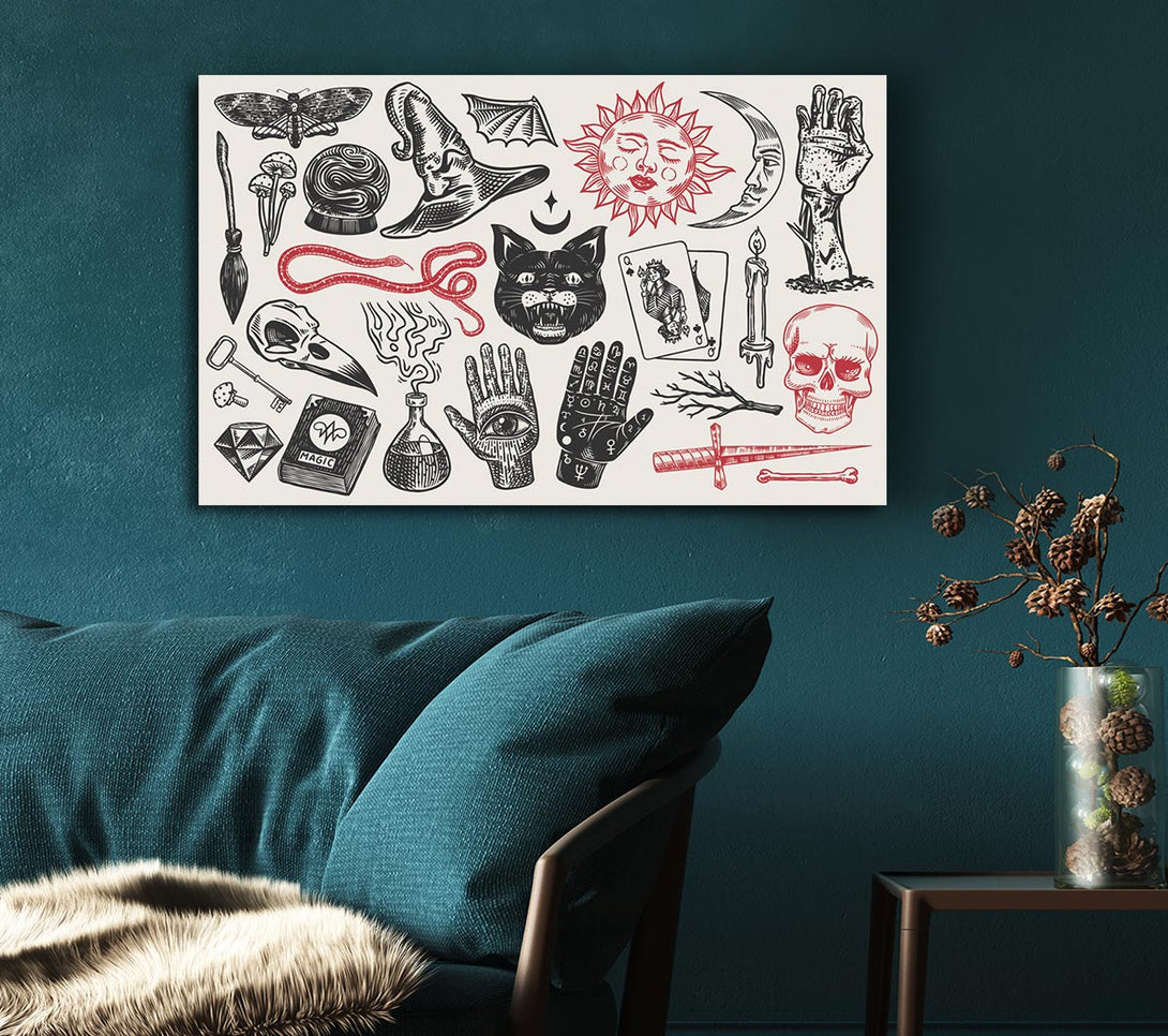  A Canvas Print of The Witch Starter Pack Canvas Wall Art