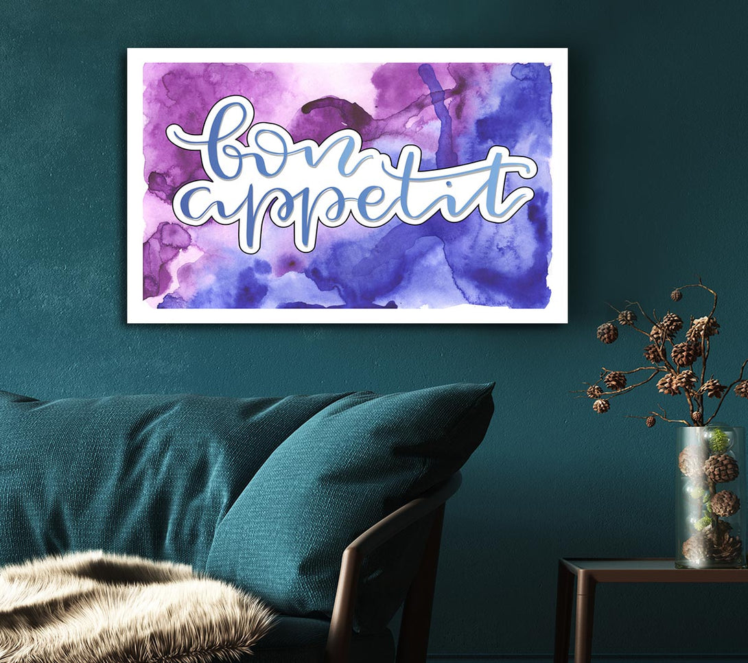  A Canvas Print of Bon Appetit Saying Canvas Art