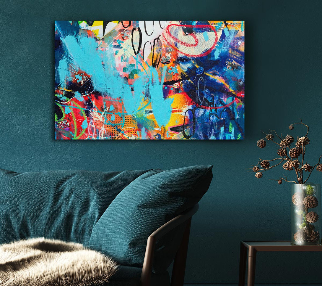  A Canvas Print of Graffiti Layers Canvas Art