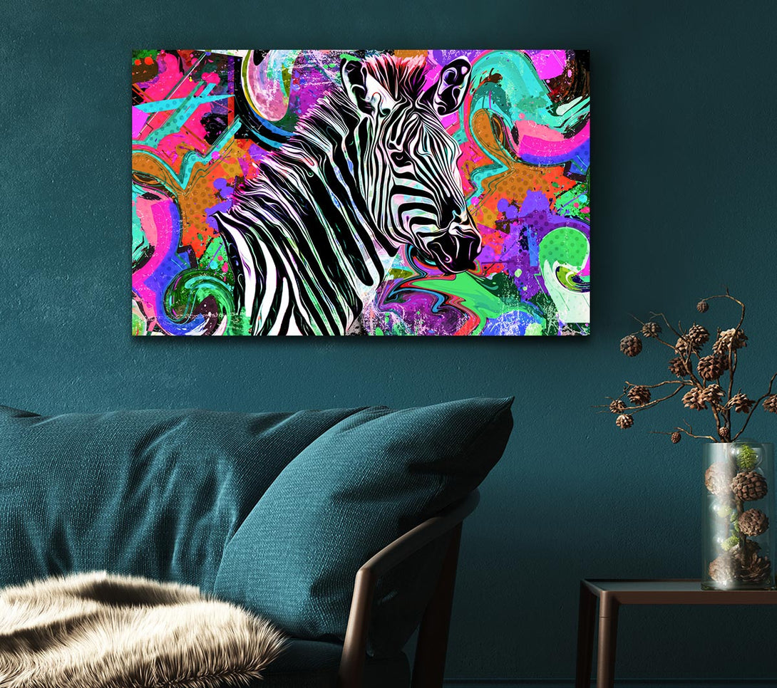  A Canvas Print of The Urban Zebra Canvas Wall Art