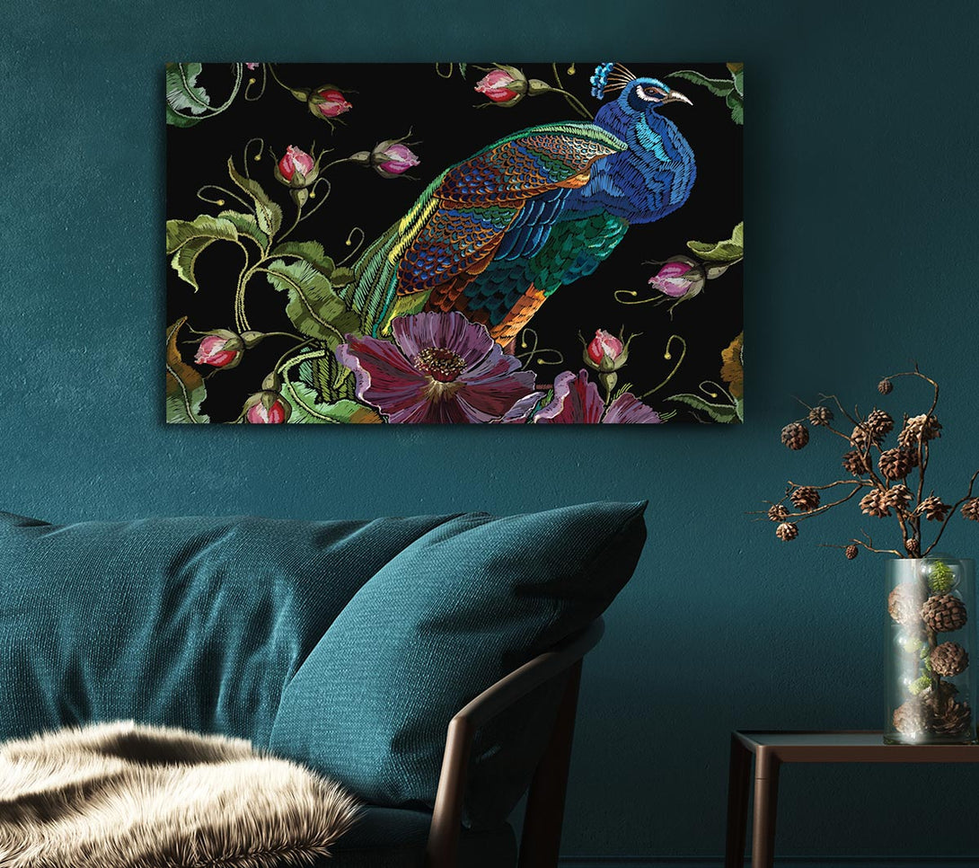  A Canvas Print of The Beautiful Peacock Nest Canvas Wall Art