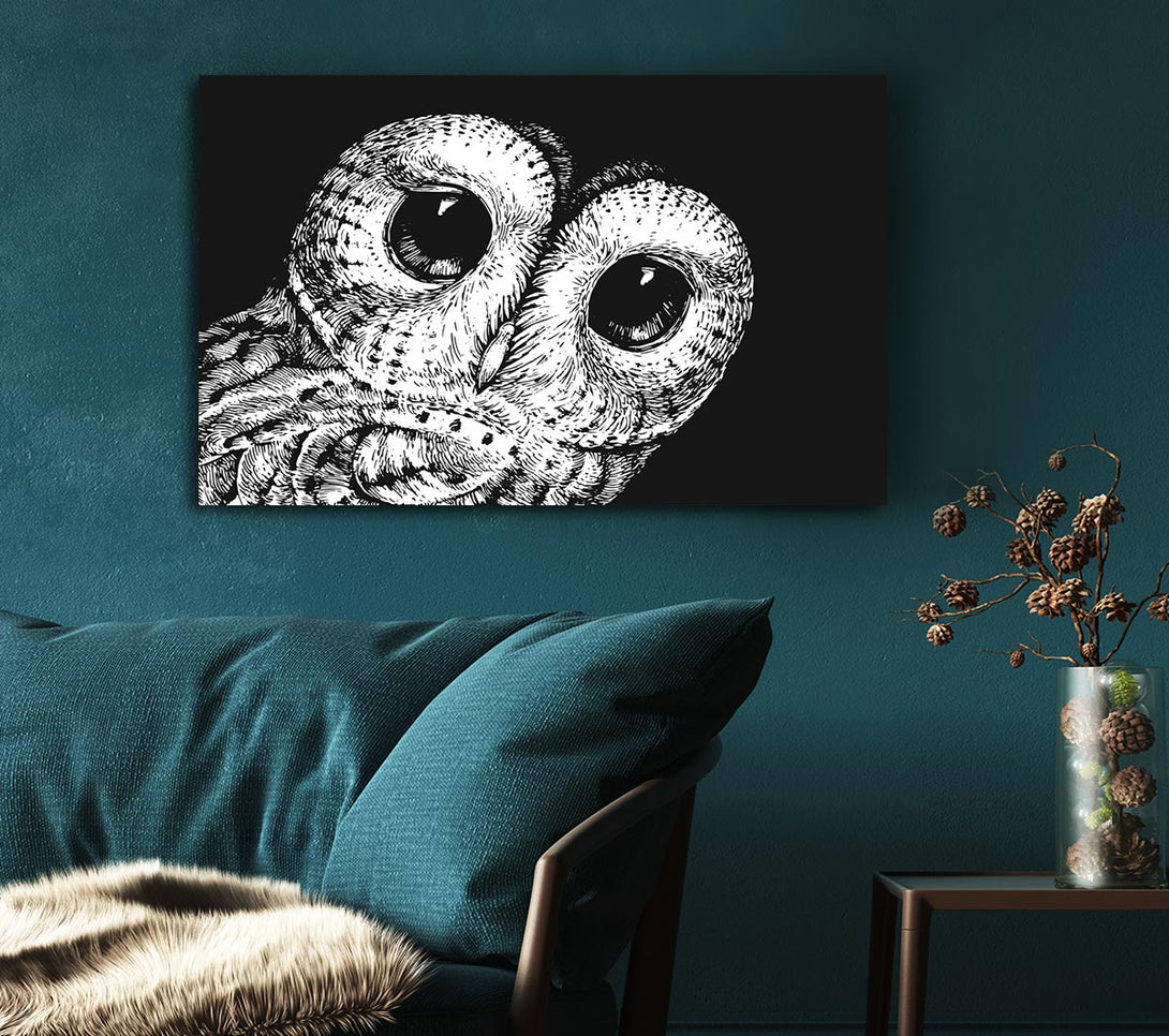  A Canvas Print of The Big Eyed Owl Canvas Art