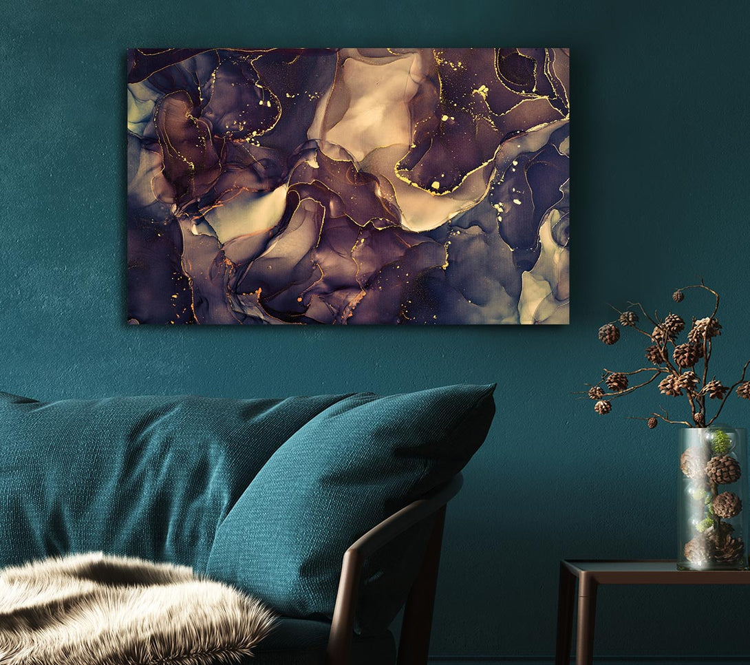  A Canvas Print of Smokey Chocolate Gold Canvas Print