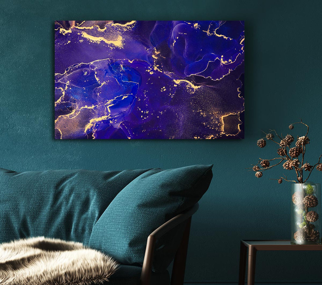  A Canvas Print of Royal Blue Glitter Canvas Print