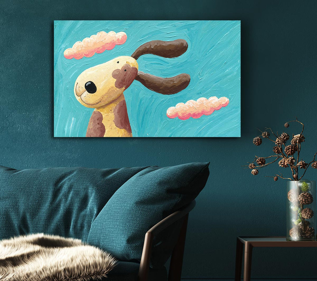  A Canvas Print of The Dog In The Wind Canvas Print