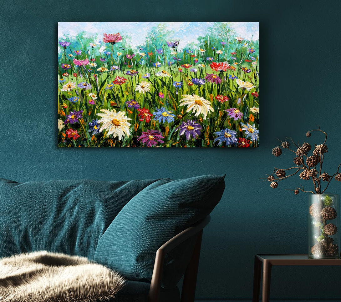  A Canvas Print of Lovely Spring Flowers Art Canvas Print