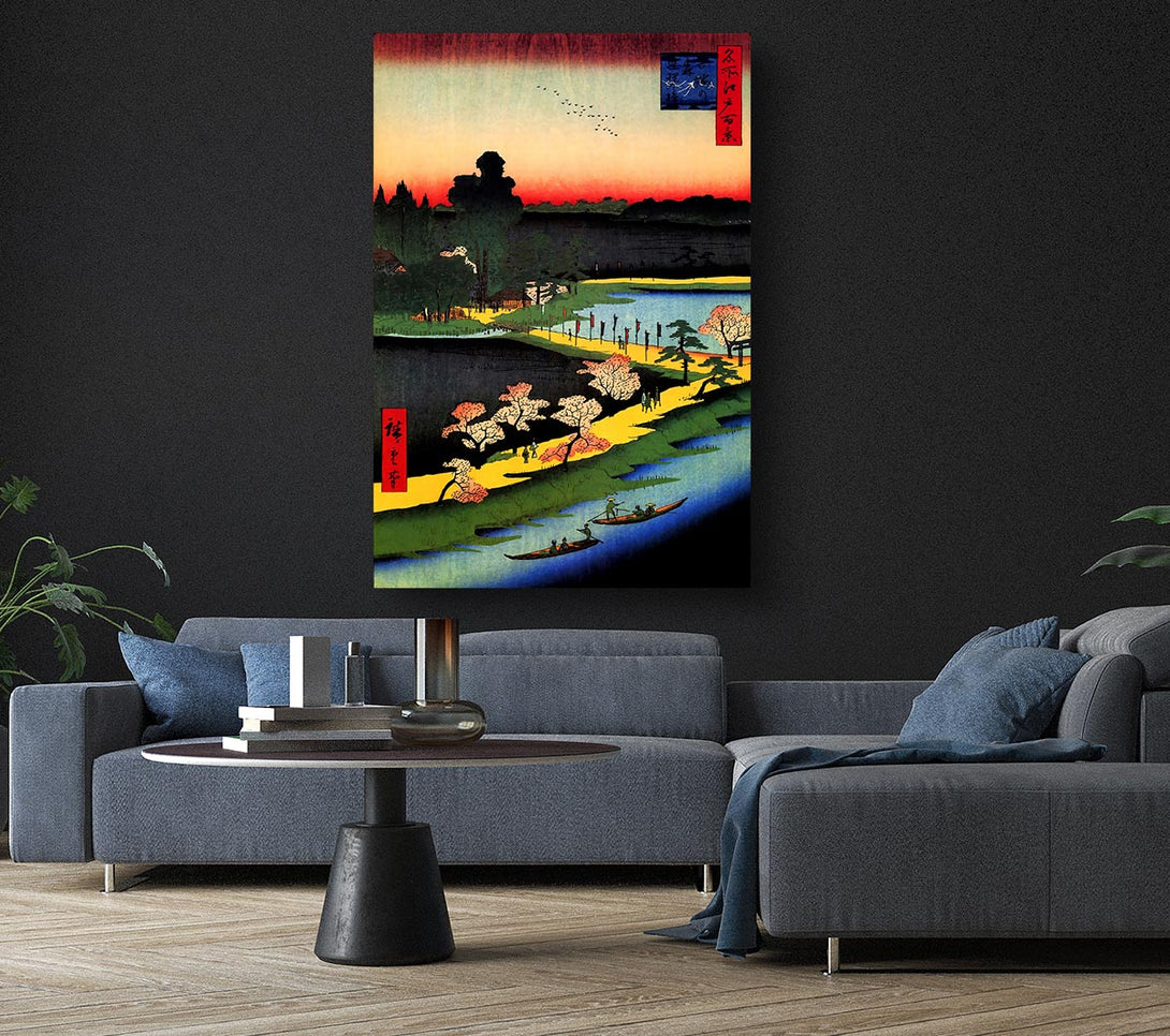  A Canvas Print of Hiroshige Azuma Shrine And The Entwined Camphor Canvas Wall Art