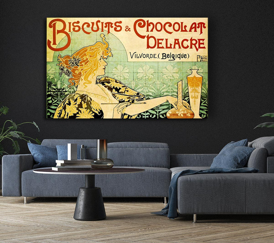  A Canvas Print of Biscuits And Chocolat Delacre Canvas Art