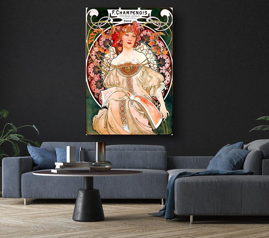  A Canvas Print of Alphonse Mucha Champenois Canvas Art