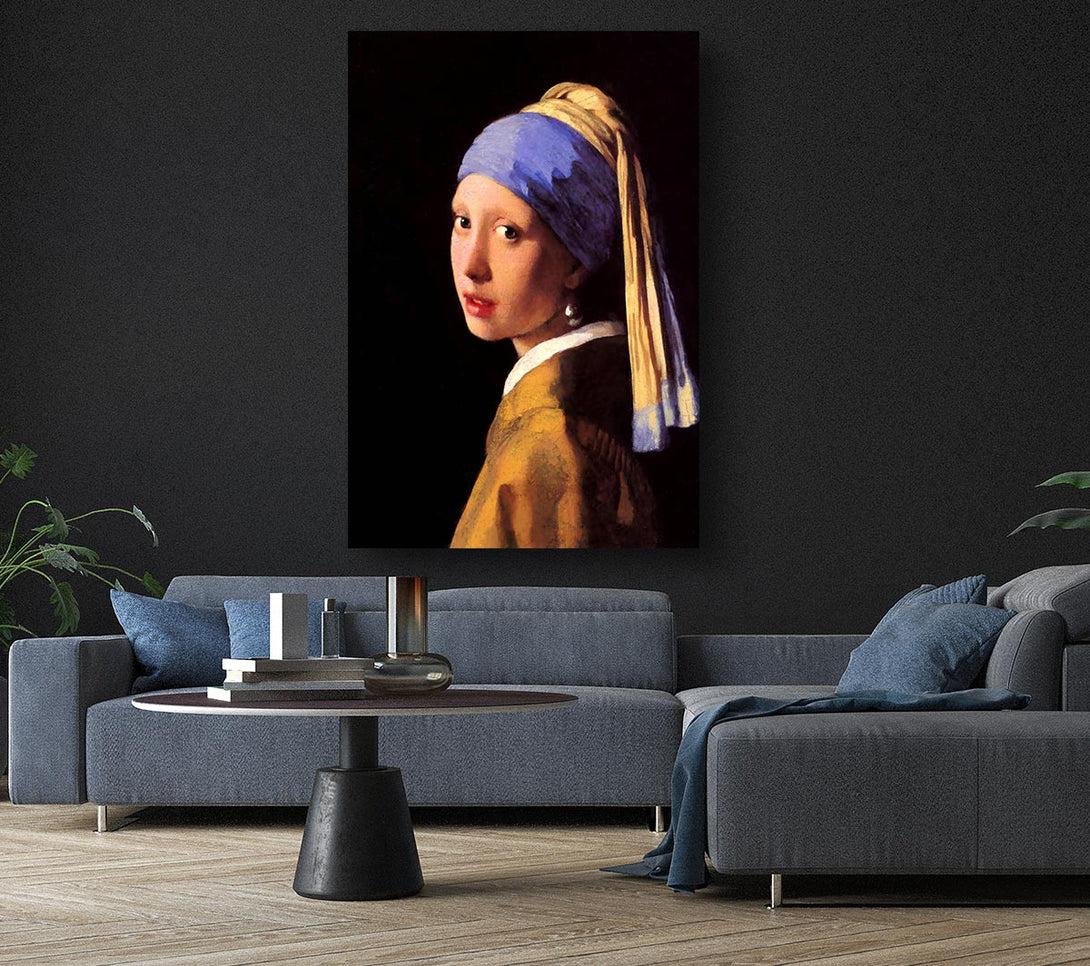  A Canvas Print of Vermeer The Girl With The Pearl Earring Canvas Wall Art